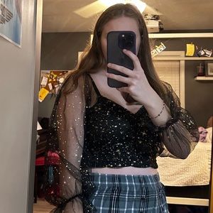 starry night cropped top 🌌